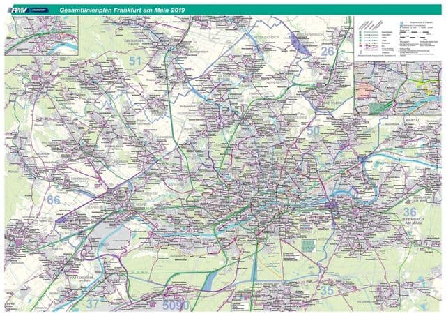 Mapa da Rodoviária de Frankfurt