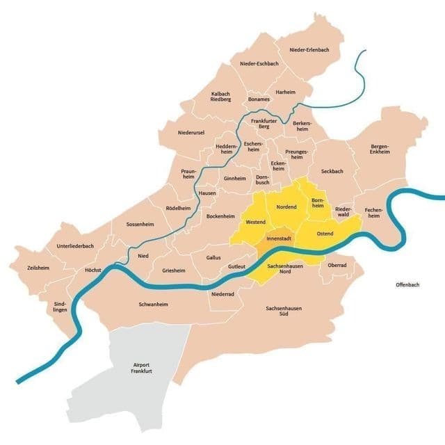 Mapa do distrito de Frankfurt