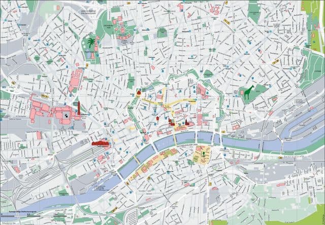 Mapa da cidade de Frankfurt